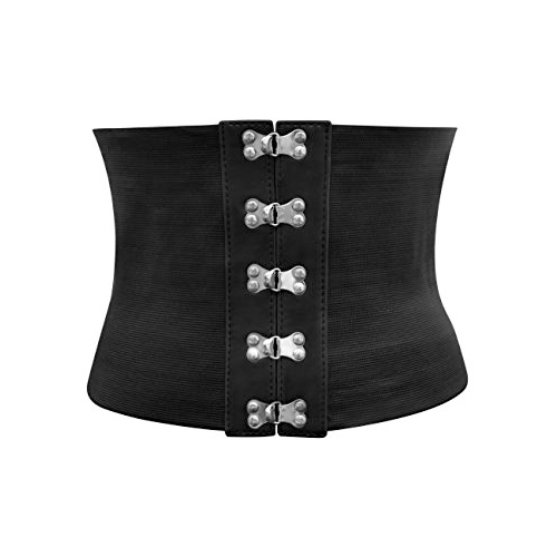 Black Butterfly 8 inch wide Waspie Corset